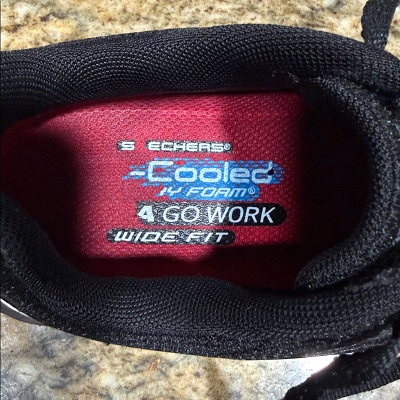 Skechers Black and Red Go Work Shoes - Picture 1 of 6